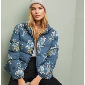 ett twa Anthropologie Floral Puffer Jacket